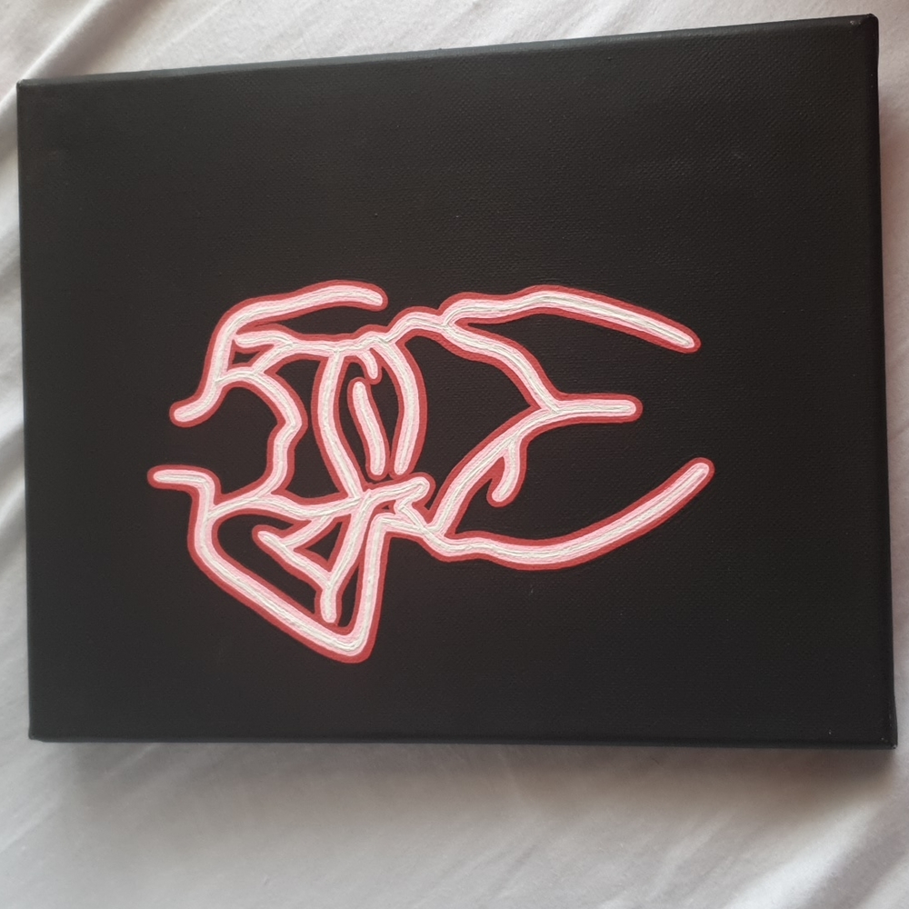 Hand painted neon sign painting